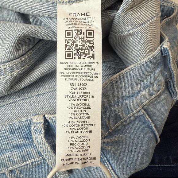 FRAME The Pintuck Low Rise Flare Vanderbilt Light Denim Jeans - Sz 26, NWT - Picture 15 of 16